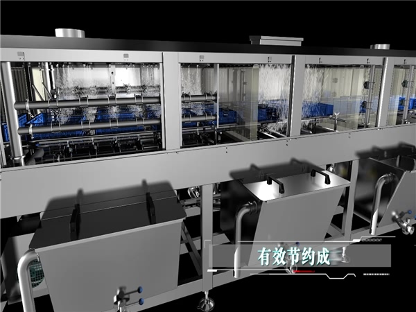 塑料筐清洗機械，可調(diào)高壓水清洗設(shè)備，周轉(zhuǎn)箱清洗機