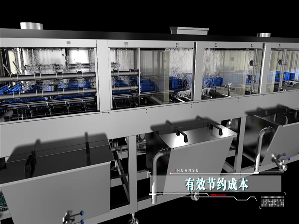 高壓水流周轉(zhuǎn)箱清洗機(jī)，雞籠清洗機(jī)