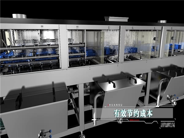 高壓水流周轉(zhuǎn)箱清洗機(jī)，雞籠清洗機(jī)