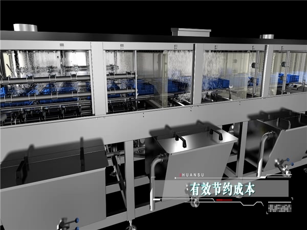 供應(yīng)洗箱機(jī)，周轉(zhuǎn)箱清洗機(jī)，飯盒洗筐機(jī)，塑料盒清洗風(fēng)干流水線