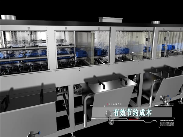 省水型周轉(zhuǎn)箱清洗機(jī)，自動(dòng)托盤清洗機(jī)