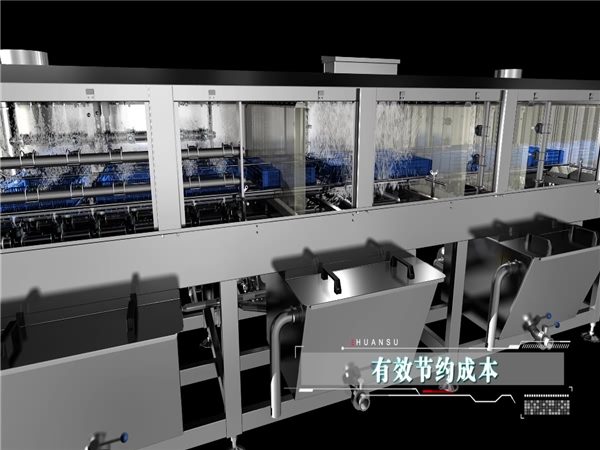 大型周轉(zhuǎn)箱清洗機(jī)，不銹鋼自動(dòng)噴淋料筐清洗機(jī)，高溫殺菌清洗機(jī)